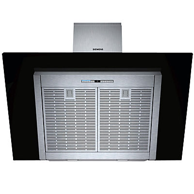 Siemens LC98KC652B Angled Chimney Cooker Hood, Black/Silver Siemens LC98KC652B Angled Chimney Cooker Hood, Black/Silver